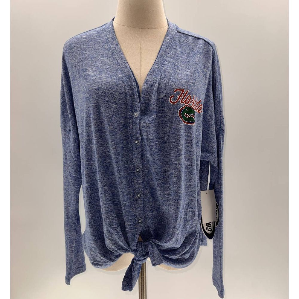 Concepts Sport Florida Gators Heathered Blue Cardigan NWT-S